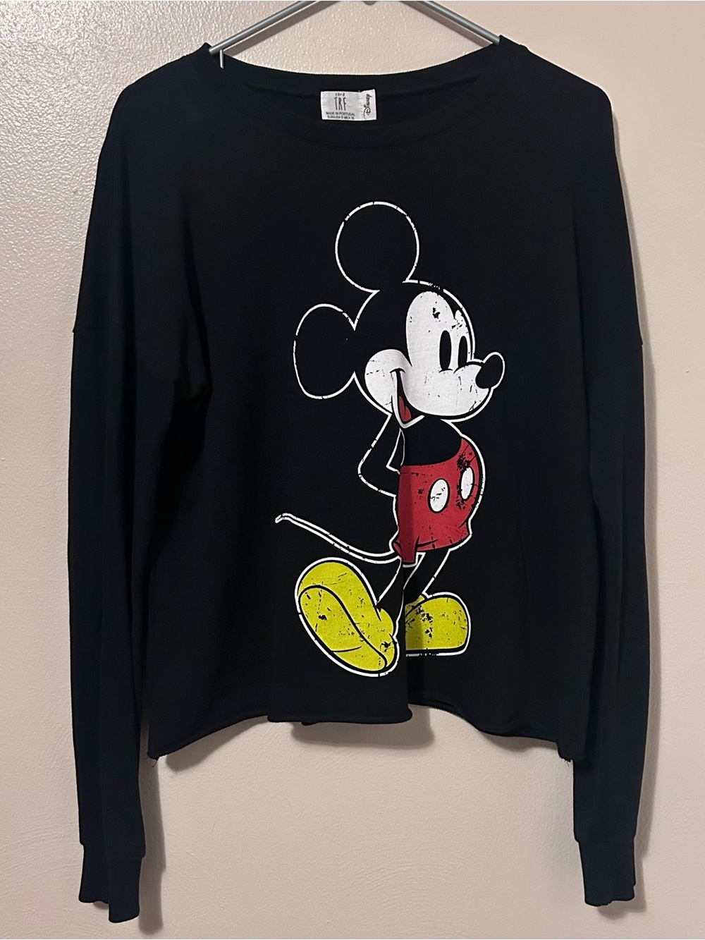 Zara TRF Disney Mickey Mouse Cropped Sweatshirt
